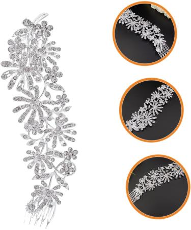 Ipetboom Pearl Hair Accessories Comb Bride Hair Clip Silver Barrettes Bridal Hair Clip Silver Hair Clips White Hair Accessories Alloy Wedding Bridesmaid Wedding Hair Comb - Buy Online on GoSupps.com