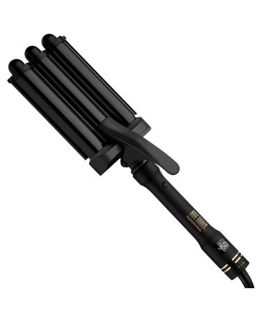 Hot Tools Pro Artist Black Gold Digital 3 Barrel Jumbo Hair Waver | Ultra Sleek Waves Instantly (1 in Barrels)