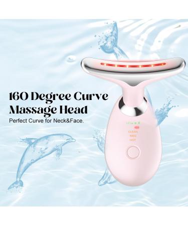 Neck Face Massager - Face Sculpting Tool with 3 Colour Modes & Vibration (Sakura Pink) - International Shipping Available - Buy Online on GoSupps.com