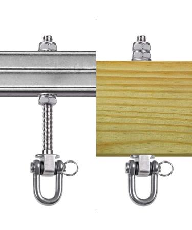 Seleware Stainless Steel Swing Hanger - Durable 90mm x M10 Hooks for Wooden & Steel Girders - Perfect for Yoga Basebag & Veranda Swings - Set of 2 - Buy Online on GoSupps.com