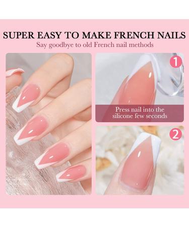 French Tip Nail Stamp Double Sided Clear Silicone Stamper Set - Buy Online on GoSupps.com