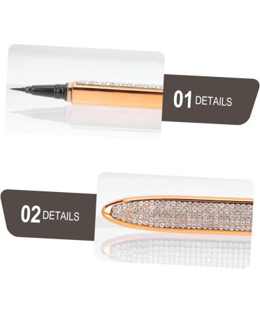 Didiseaon 3pcs Eyeliner Cosmetics Eye Line Pencils Eye Pencil Black Alloy Miss No Smudge Gold and Silver - Buy Online on GoSupps.com