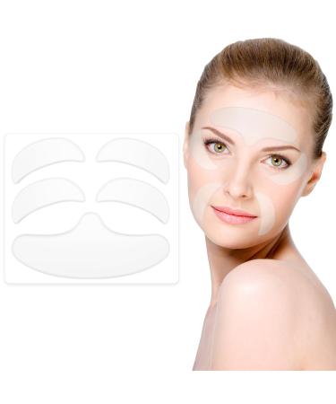 Forehead Wrinkle Patches 5Pc Silicone Frown Facial Patches Reusable Forehead Wrinkles Treatment Silicone Face Patches Smooth Eye Mouth Forehead Wrinkles Anti-Ageing Wrinkl Treatment for Women