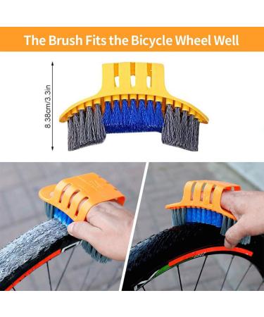 8 Piece Bike Cleaning Tools Set - Mountain, Road, City, BMX, Folding Bike - Chain/Crank/Sprocket/Tire Corner Rust/Dirt Cleaner Kit - Durable & Practical - Buy Online on GoSupps.com