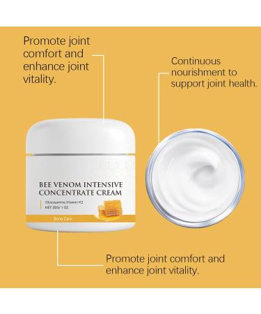 Bee Venom Cream - Joint & Bone Body Cream - Body Moisturiser for Dry Skin - Fast-Acting Relief Venom Bee Cream - Skincare Body Creams for Pain Soothing Moisturizing Hydrating 30g - Buy Online on GoSupps.com