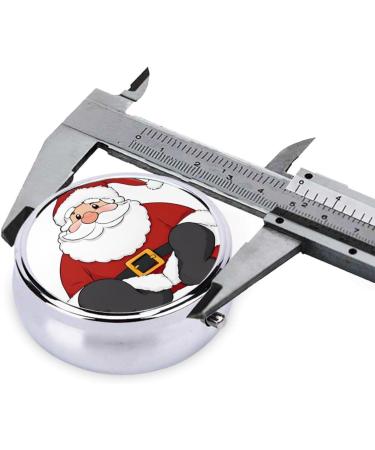 Cute Santa Claus Mini Round Pill Box | 3-Compartment Medicine Organizer | Portable Travel Pill Case for Home & Office - Buy Online on GoSupps.com