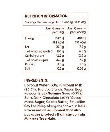 Tropical Fields Coconut Wafer Thins with Dark Chocolate Light Crisp Pack 397g - Buy Online on GoSupps.com
