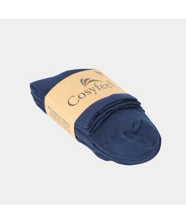 Cozyfeel Women's Diabetic Ankle Socks - 4 Pairs, Navy Blue, Size M - Buy Online on GoSupps.com