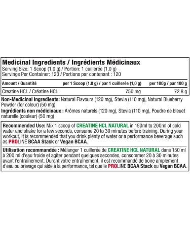 Pro Line Natural Creatine HCL Powder | Ultra Concentrated Creatine Hydrochloride (HCL) for Strength Performance Recovery | 750 mg Creatine HCL Per Serving | Naturally Flavoured | 120 Servings (Peach Mango) Mango Peach - Buy Online on GoSupps.com