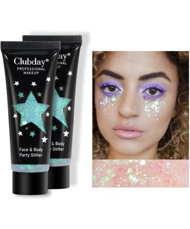 2 Pack Glitter Gel - Chunky Sequin Face & Nail Shimmer for Festivals & Parties | Long-Lasting Eye Shadow - Buy Online on GoSupps.com