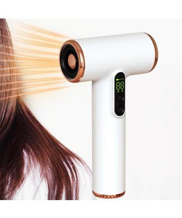 Hair with Hot/Cold Air Cordless Hair Dryers w/Digital Display 15000mAh USB Rechargeable Handheld Blow Dryer Portable Travel Hairdryer