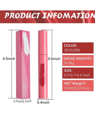  Pakivs Set of 3 Peel Off Lip Pencils - With Matte Finish - Waterproof - Long-Lasting - Non-Sticky - For Women - Buy Online on GoSupps.com