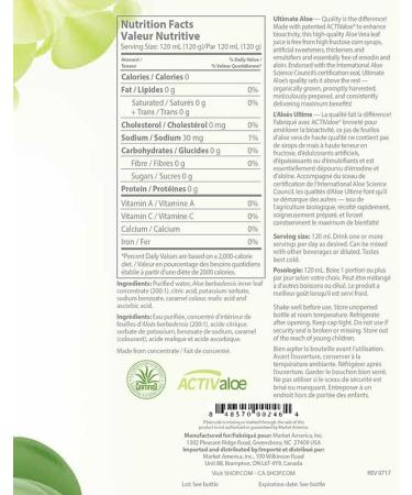 Ultimate Aloe Natural Flavor Aloe drink by Market America - Single Bottle - Buy Online on GoSupps.com