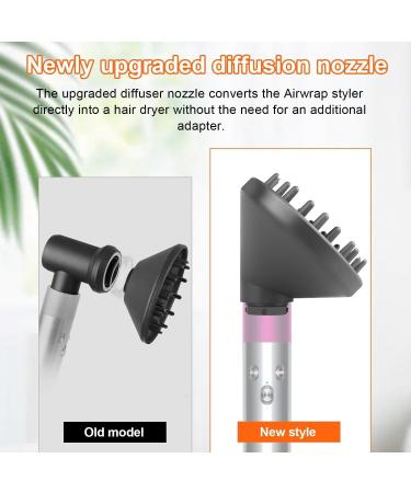Diffuser & Adapter for Dyson Airwrap HS05 | 12x11cm Hair Dryer Attachment | Gray Diffusion Nozzle for Curly Hair Styling - Buy Online on GoSupps.com