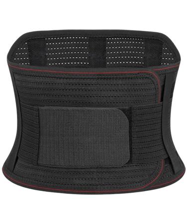 Four seasons breathable multifunctional lumbar support for men and women self-heated warm hot compress suitable waist/abdominal support (black l) black L