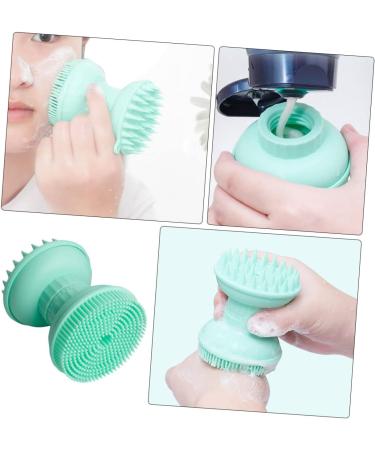 Ipetboom 1pc Three-in-one Bath Brush Face Scrubbers Face Exfoliator Brush Pore Scrubber Makeup Brushed Cleansing Shampoo Bath Scrubber for Body Scalp Shampoo Face Brush Triple Silica Gel 8.6x7cm Green - Buy Online on GoSupps.com