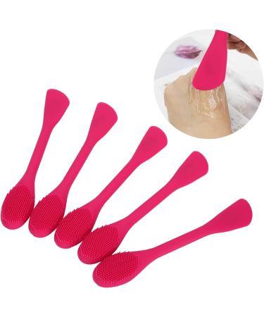 Qukaim Facial Mask Brushes Silicone Face Cleaning Brush with Mix Mask Stick 2 Heads Facial Mask Brushes DIY Skin-Care Tool Rose Red - Buy Online on GoSupps.com