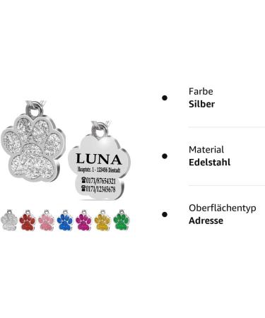 Personalized Paw-Shaped Pendants for Dogs & Cats | Ibera Gifts - Custom Engraved Collars & Tags in Silver - Buy Online on GoSupps.com