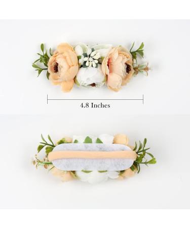 Hoolchean Baby Girls Soft Tutu Skirt and Flower Headband Set with Diaper Cover - 1-2 Years (Peach) - Buy Online on GoSupps.com