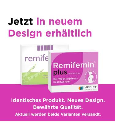 Remifemin Plus St. John's Wort - 60 Hormone-Free Tablets for Menopause Relief - Natural Vegetable Medicine - Buy Online on GoSupps.com
