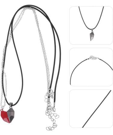 ABOOFAN 1 Pair Heart Couple Necklace Couple Necklaces Lovers Neck Chain Women Accessory The Lover Miss - Buy Online on GoSupps.com