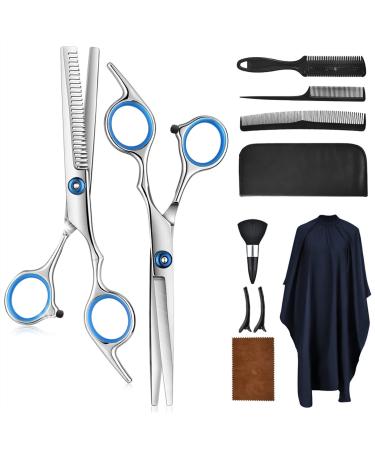Hair Scissors 10PCS Hairdressing Scissors of Flat Scissors Teeth Scissors Thinning Hair Salon Children Home Hairdressing Tool Set