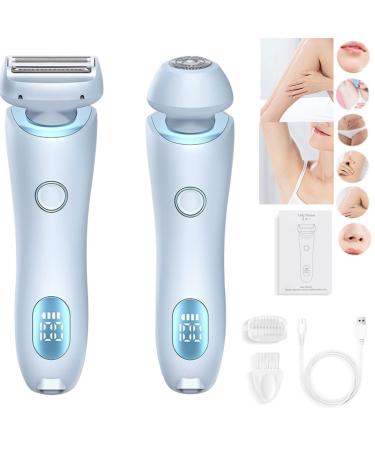 Gleam Pro 3.0 Shaver for Women by Women Gleam Pro 3.0 Shaver Crystal Silky Smooth Shaver 3.0 Pro Ipx7 Waterproof The Cozy Luna Shaver Suitable for Sensitive Areas (Blue)