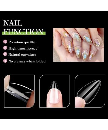 Venares 500-Piece Extra Short Almond Soft Gel Nail Tips Set with Adhesive & Tools - 11 Sizes Full Cover for Gel Nails - Buy Online on GoSupps.com