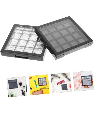  MAGICLULU MAGICLULU Set of 2 eyeshadow boxes eyeshadow palette makeup tray black makeup tray for blush highlighters lipstick makeup kit - Buy Online on GoSupps.com