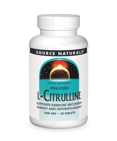Source Naturals L-Citrulline - Supports Exercise Recovery Energy and Detoxification* 1 000 mg - 30 Tablets 30 Count (Pack of 1)
