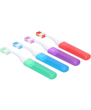 4-Piece Portable Toothbrush Set for Fine Hair | Ergonomic Oral Cleaning & Stain Removal - Perfect for Home Use - Buy Online on GoSupps.com