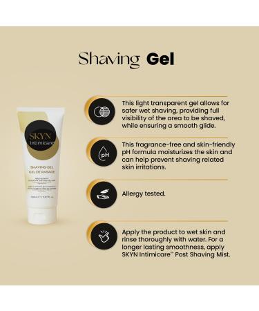SKYN Intimicare Shaving Gel - Gentle Soothing Formula for Smooth Skin | Shop Internationally - Buy Online on GoSupps.com
