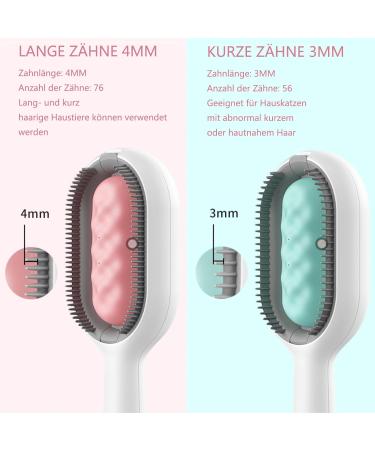 HEKASVM Cat & Dog Brush with Water Tank - Multifunctional Animal Hair Remover for Long Hair - Ideal for Massage & Care - Pink - Buy Online on GoSupps.com