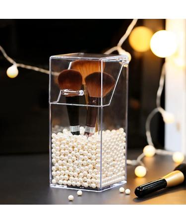 Mulinhai Acrylic Makeup Brush Holder | Stylish Cosmetic Organizer for Dressing Tables & Bathrooms Perfect Storage Solution - Buy Online on GoSupps.com