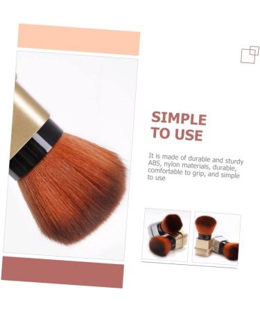 DRESSOOS Nail Dust Brush Powder Brush Nail Remover Brush Multi-use Makeup Brush Retractable Makeup Brush Makeup Blush Foundation Makeup Brush Nylon Wool Highlight Flexible Tube Travel 8.2x3.3cm Golden - Buy Online on GoSupps.com
