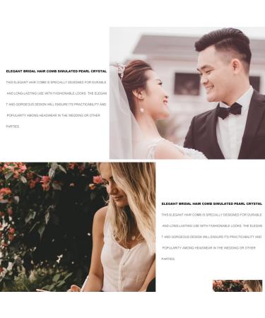 Beaupretty Silver Bridal Hair Comb Clip Pearl Hair Comb Bride Wedding Hair Comb Wedding Hair Pieces for Brides Women Random Style - Buy Online on GoSupps.com