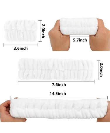 9 PCS Spa Headband & Wristband Set | Soft Coral Fleece Hair Wrap | Highly Absorbent | for Face Washing, Shower, Makeup | Black, White, Grey - Buy Online on GoSupps.com