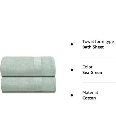 Belizzi Home Premium Cotton Oversized Bath Sheet 2 Pack 35x70 - Sea Green - Buy Online on GoSupps.com