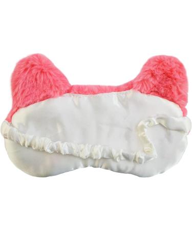 Ulife Mall Cute 3D Pink Fox Kids Eye Mask - Soft Silk Plush Cartoon Eye Cover for Girls, Boys, Women - Novelty Travel Blindfold - Buy Online on GoSupps.com