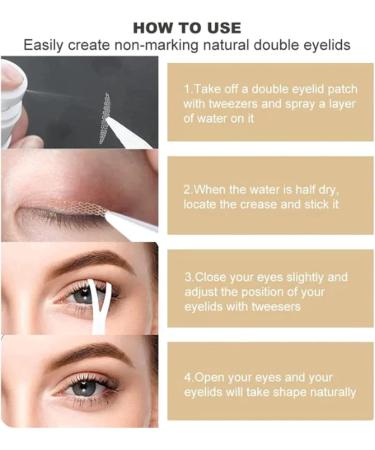 Eyelid Tape - Natural Invisible Eyelid Tape Stickers | Waterproof Invisible Instant Eyelid Lift for Uneven/Droopy/Hooded Eyelids - Buy Online on GoSupps.com