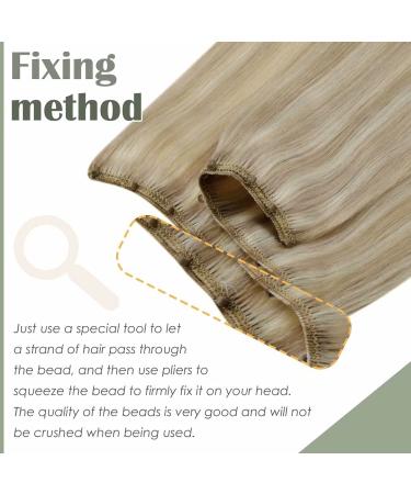 Buy LaaVoo Micro Weft Extensions | Real Hair Blonde Highlight EZE Weft | 12 Width 50g Ash Blonde #18/613 - International Shipping Available - Buy Online on GoSupps.com