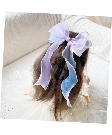 minkissy 1pc Streamer Hairpin Double Hair Bows Hair Barrettes for Kids Hair Bowknot Barrette Hairpin Decor Girl Baby Hair Clip Baby Tiara Party Hair Decoration Fabric Big Bow Miss Hair Ring - Buy Online on GoSupps.com