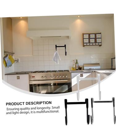 Cabilock 3pcs Hook up Over Door Towel Rack Metal Over Door Hooks Solid Hook On The Door Hanger Door - Buy Online on GoSupps.com