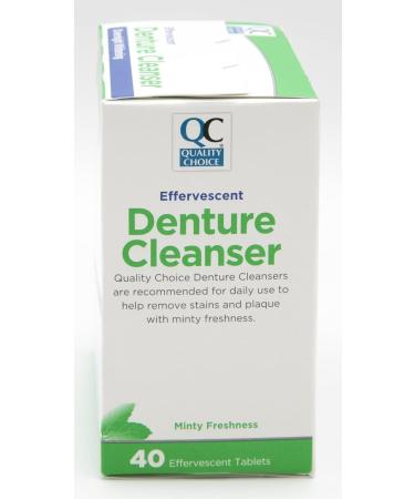 Quality Choice Denture Cleanser | Overnight Whitening 40 Tablets (2 Pack) - International Shipping Available - Buy Online on GoSupps.com