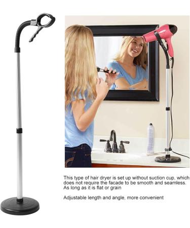 Adjustable Hair Dryer Stand Removable Suction Cup Upright Hair Dryer Stand Hands Free for Home Use & Barber Shops - Buy Online on GoSupps.com
