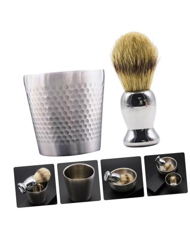 Shop Ipetboom Beard Brush Set for Men - Complete Shaving Kit with Mustache Brush & Razor - Premium Silver Beard Grooming Tools - Buy Online on GoSupps.com