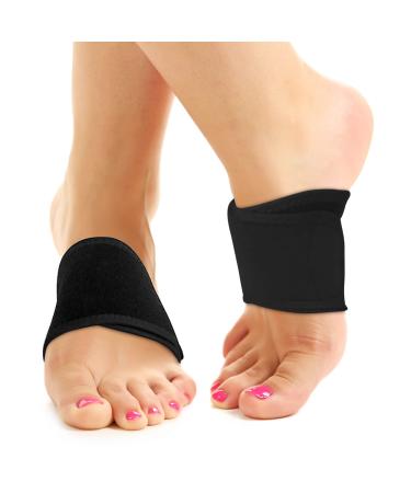 Plantar Fasciitis Arch Supports - Adjustable Compression Sleeves Foot Arch Support Brace for Heel Pain  Bone Spurs  Flat Feet  High Arches  Plantar Fasciitis Relief Bands Fits Over Socks Women Men Fits Most