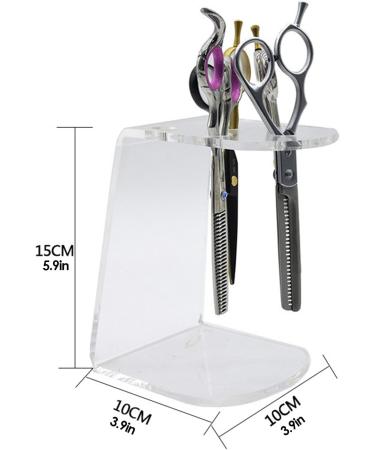 Salon Shear Holder | Acrylic Salon Shears Rack Groomer Scissors Rack 6- Clear Combs Storage Desktop Organizer for Stylists for Barber Shop Home - Buy Online on GoSupps.com