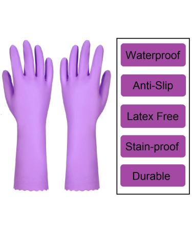 Buy Eygood Rinse Gloves - Latex-Free Waterproof Reusable Cleaning Gloves with Cotton Lining (2 Pairs) for Kitchen & Household Use - Buy Online on GoSupps.com