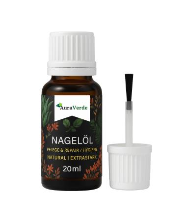 AuraVerde Nail oil care and repair extra strong tea tree oil & oregano natural premium 20 ml made in Germany vegan formula